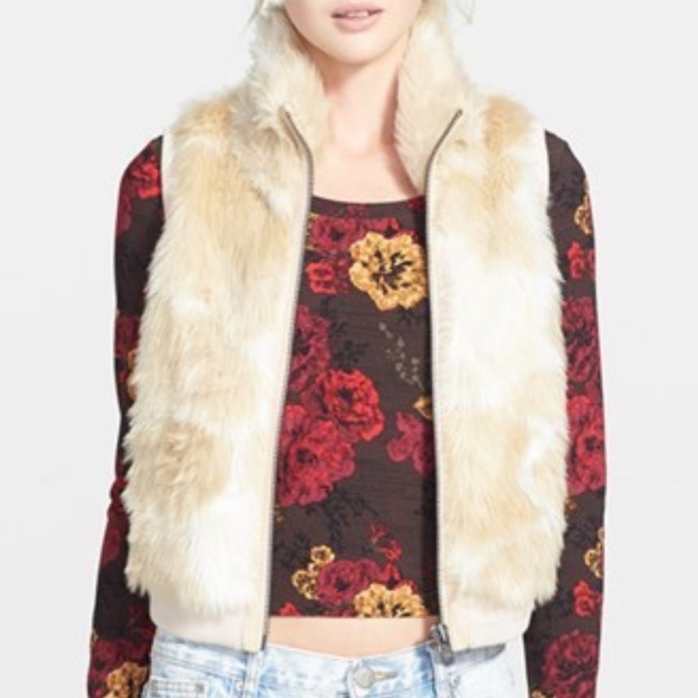 Nordstrom Tilden Faux Fur Vest Size Small